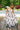 Rhea Black and Tan Palm Leaf Midi Dress- front view