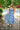 Chelsea Blue & White Floral Midi Dress- front full view