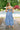 Chelsea Blue & White Floral Midi Dress- full body back view