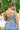 Chelsea Blue & White Floral Midi Dress- top back view