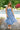 Chelsea Blue & White Floral Midi Dress- front view