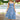 Chelsea Blue & White Floral Midi Dress- top front view