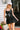 Henley Black Flare Mini Dress- front view