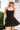 Henley Black Flare Mini Dress- close up front view