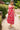 Chelsea Poppy Red & White Floral Midi Dress- side view