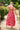 Chelsea Poppy Red & White Floral Midi Dress- back view