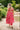 Chelsea Poppy Red & White Floral Midi Dress- full body back view
