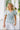 Aviana Blue Multi Floral Scallop Top- front top view