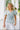 Aviana Blue Multi Floral Scallop Top- front top view