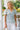 Aviana Blue Multi Floral Scallop Top- top view