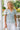 Aviana Blue Multi Floral Scallop Top- top view