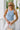Peyton Light Blue & Coral Tank Top - front view
