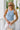 Peyton Light Blue & Coral Tank Top - front view