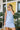 Regina Blue Striped Sleeveless Mini Dress - front view