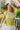 Haley Chartreuse & White Striped Top - front view