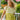 Haley Chartreuse & White Striped Top - front view
