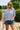 Leanne Navy & White Striped Top - front view