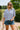 Leanne Navy & White Striped Top - front view