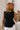 Brynn Black Pleated Tank Top - close up front