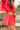 Paloma Red Orange Ruffle Lace Shorts- close up side view