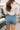 Margot Washed Denim Braided Shorts- back view