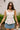 Maia Beige & Cream Flare Tank- top view