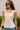 Maia Beige & Cream Flare Tank- frontal side view