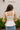 Maia Beige & Cream Flare Tank- back view