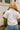 Camille White Linen Ruffle Short Sleeve Top- close up back view