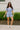 Reagan Blue & Red Stripe Short Sleeve Romper- full body view