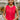 Celine Red Ribbed Knit Flare Tank- front view