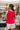 Celine Red Ribbed Knit Flare Tank- back view