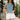 Vera Medium Wash Denim Back Tie Tank- front view
