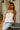 Everly White & Navy Pleated Flare Tank- front view