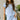 Jade Blue & Light Blue Stripe Linen Top- front view