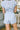Jade Blue & Light Blue Stripe Linen Shorts- back view