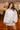 Scarlet White Button-Up Long Sleeve Top- front top view