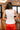 Mae White Button-Up Slit Tank Top - back view