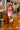 Kira Pink Ruffled Tank Top - full body view