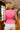 Kira Pink Ruffled Tank Top - back view