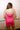 Lia Pink Scalloped Mini Dress - back view
