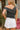 Vera White Denim Pleated Mini Skort- back view