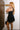Juliette Black Corset Flare Mini Dress - side view