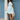 Lyra Mint Blue Boat Neck Mini Dress- full body view