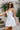 Freya White Flare Mini Dress- close up side view
