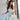 Jennifer Light Blue Tie Waist Tiered Mini Dress- top front view