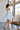 Jennifer Light Blue Tie Waist Tiered Mini Dress- full body back view