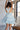 Jennifer Light Blue Tie Waist Tiered Mini Dress- back view