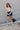 Tricia Dark Wash Denim Mini Skirt - full front view