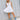 Juliette White Corset Flare Mini Dress- full body view